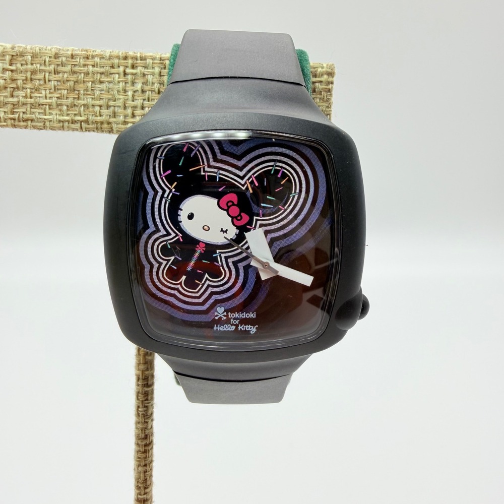 Tokidoki for Hello Kitty Watch Black Resin Silicone Strap 2011 Sanrio Collab